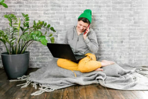 female-freelancer-work-with-laptop-at-homeoffice-with-a-pet-dog-study-online-or-work-with-pet-at-ho-1024x683 - Laptop 4U